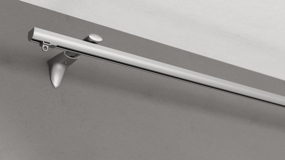 Wandschiene Modell 410 in Alu ohne Vorhang