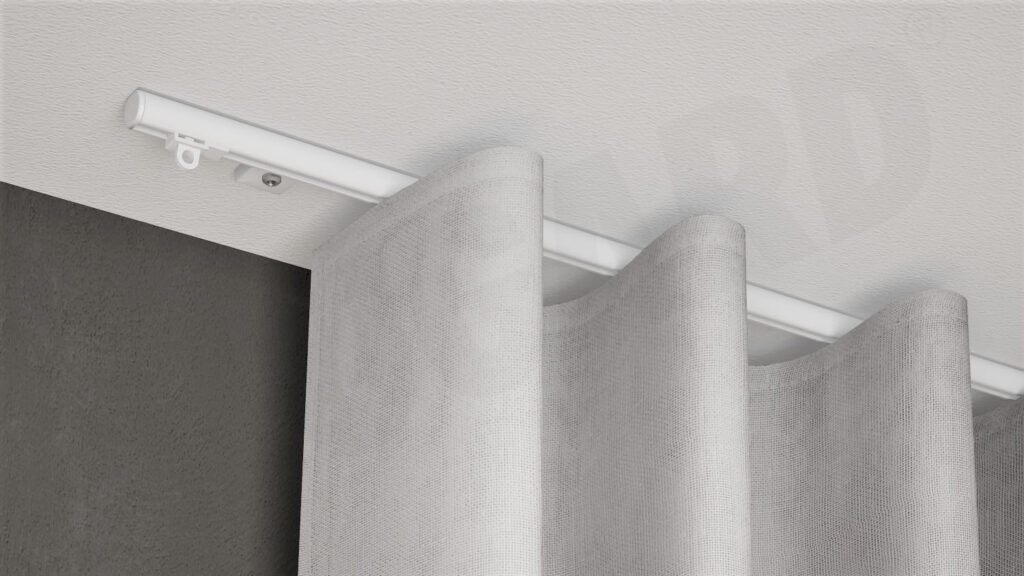 Gardinenschiene Modell 545 mit Vorhang