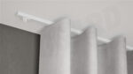 Gardinenschiene Modell 887 weiß mit Vorhang