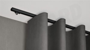 Deckenschiene Modell 887 schwarz mit Vorhang