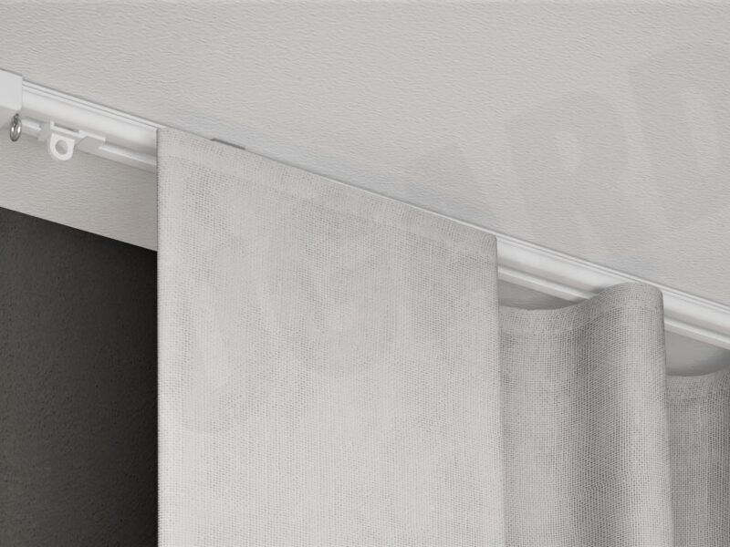 Schnurzugschiene Modell 505 mit Vorhang