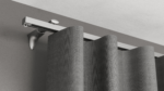 Wandschiene Modell 450 in Alu mit Vorhang