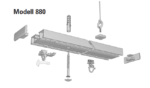 Deckenschiene Modell 880 Gesamt
