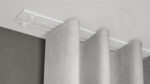 Deckenschiene 874 weiß mit Vorhang