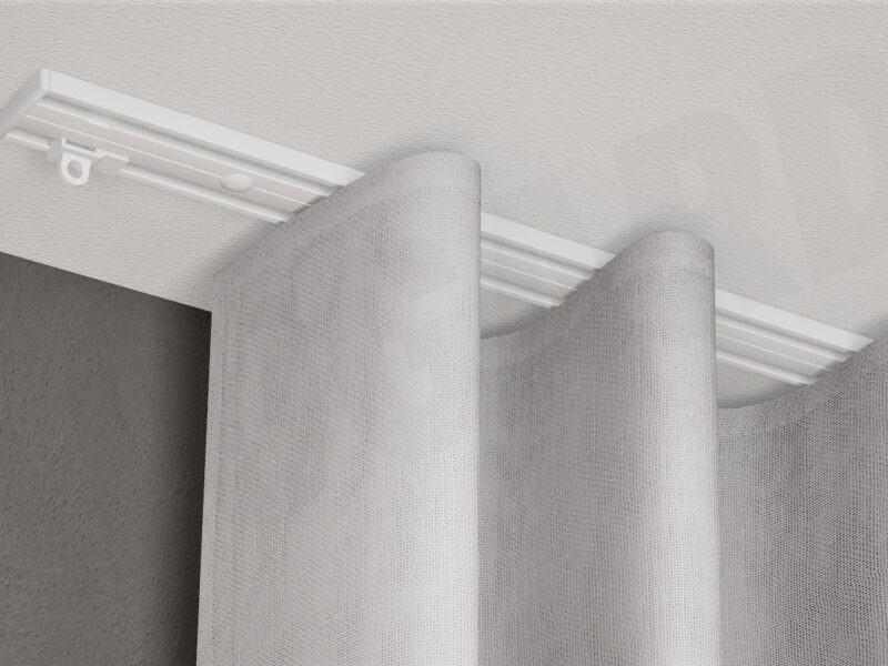 Gardinenschiene Modell 877 mit Vorhang
