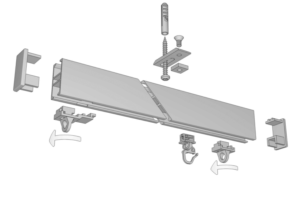 Gardinenschiene Hochschleuderschiene Modell 840 – Bild 5