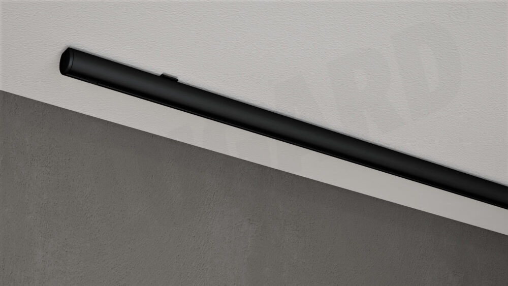 Gardinenschiene Modell 440 schwarz ohne Vorhang