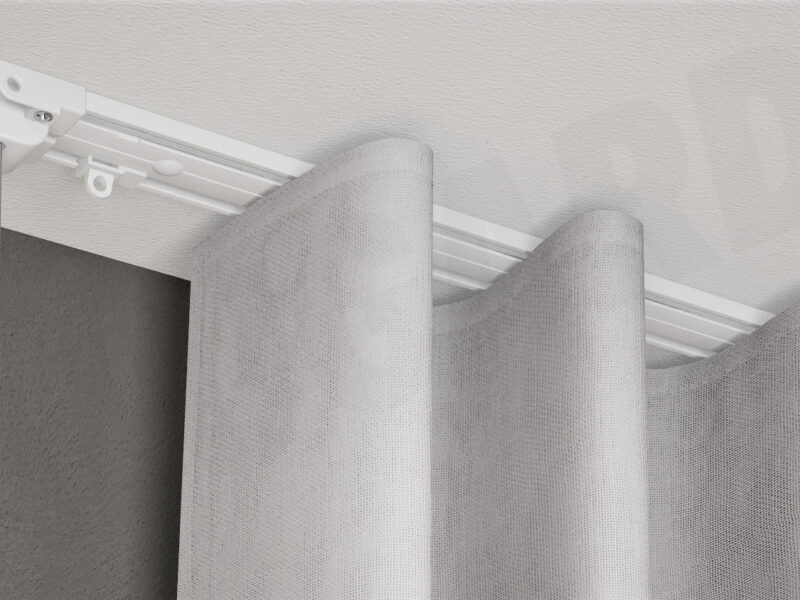 Schnurzugschiene Modell 815 mit Vorhang