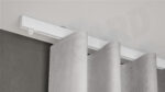 Gardinenschiene 840 weiß mit Vorhang